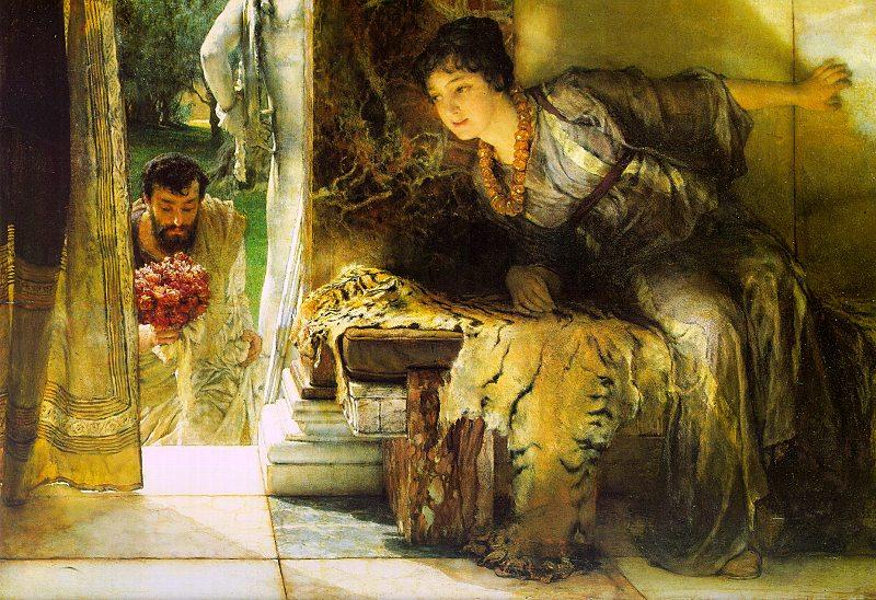 Alma Tadema Welcome Footsteps oil painting image